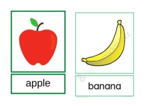 obrazek jabłko i banan