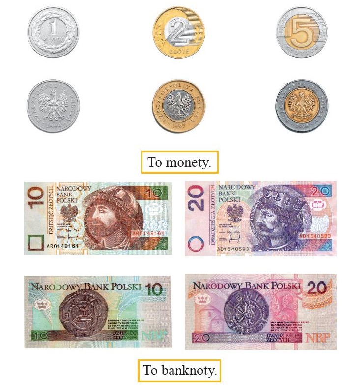 grafika monety i banknoty